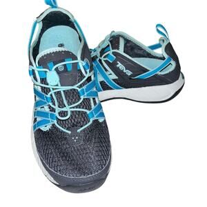 Teva Evo Water Shoes Amphibious Sneakers Black Blue Quick Dry Women’s 7.5